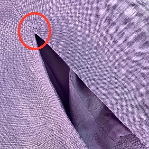 Harve Benard Vintage Linen Blend Sleeveless Sheath Pencil Dress Size 6 Lilac - Picture 14 of 14